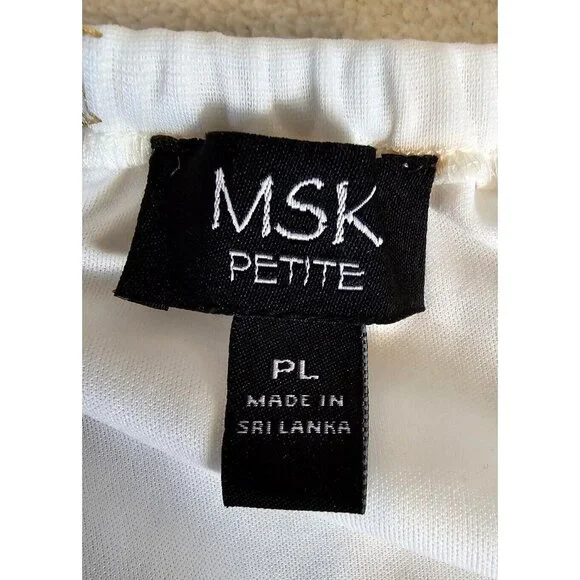 MSK Metallic Lantern-Sleeve Off-The-Shoulder Top Size PL Blouse Fancy Wedding - Picture 8 of 10